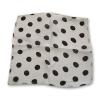 Silk - Spotted - White W/Black Spots - 9" - Uday (image for) Silk - Spotted - White W/Black Spots - 9" - Uday