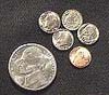 Mini Coins - Set of 6 Different US Coins (image for) Mini Coins - Set of 6 Different US Coins